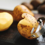 potatoes being peeled